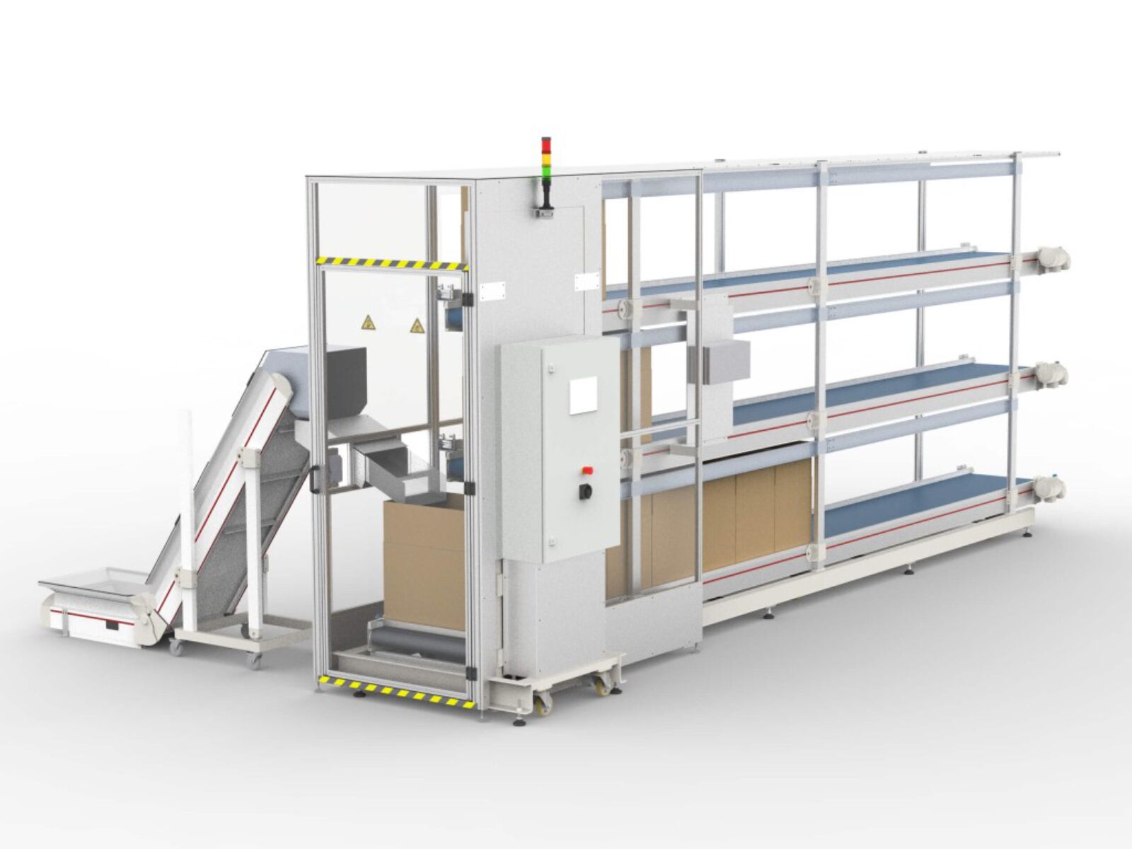 Multi-level conveyor with lift