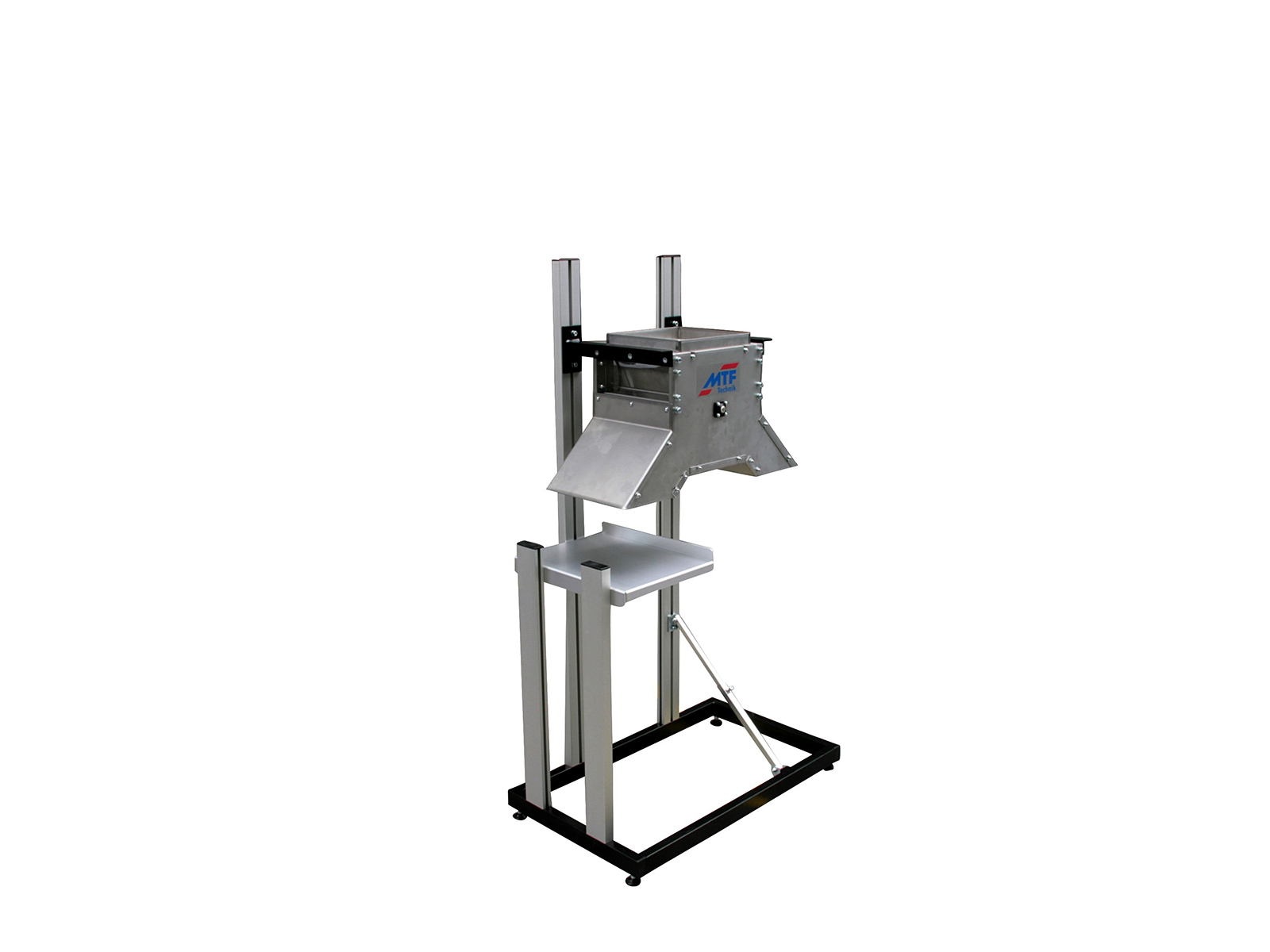 Pneumatic 2-way rotary shaft reject chute on frame