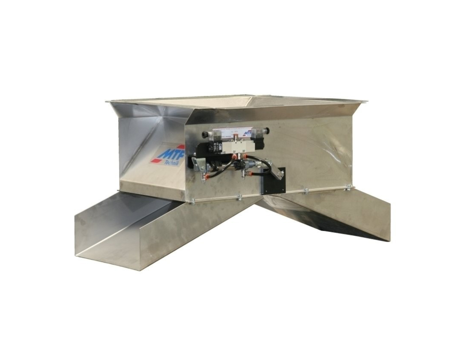 Pneumatic 2-way changeover flap reject chute