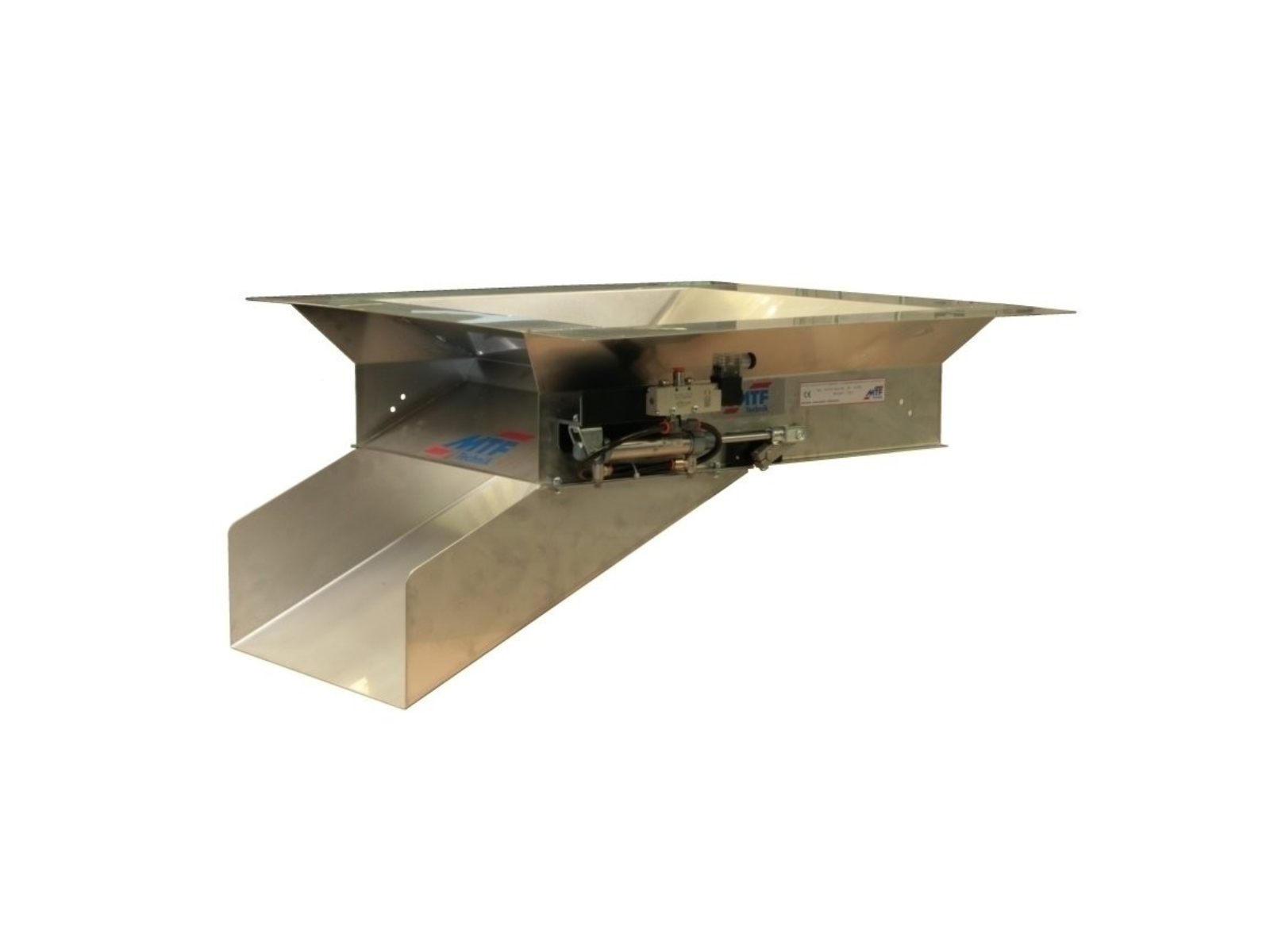 Pneumatic 2-way changeover flap reject chute