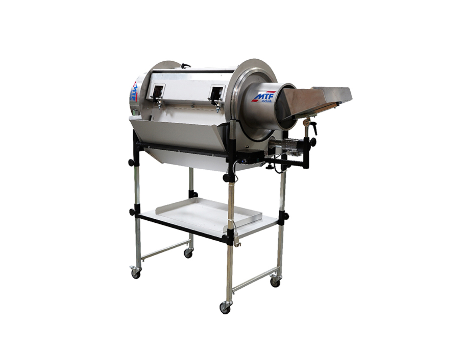 3 R7 B separating drum with round outlet and mobile base frame