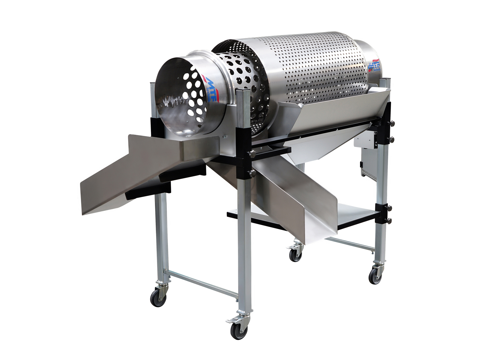 307 B separating drum with double shell and mobile base frame