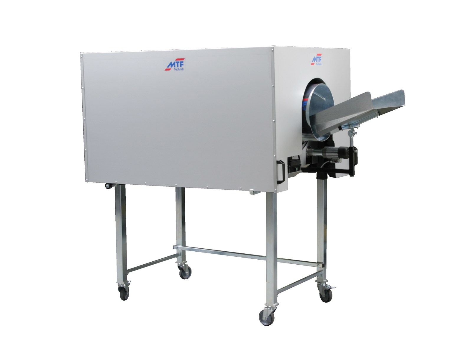 PZ 3510 B separating drum with soundproof hood and mobile base frame